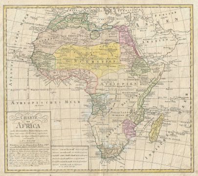 1797 Homann Heirs Map of Africa
