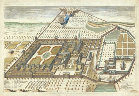 1716 de Hangest View of La Chartreuse Monastery in Val-Saint-Pierre, France