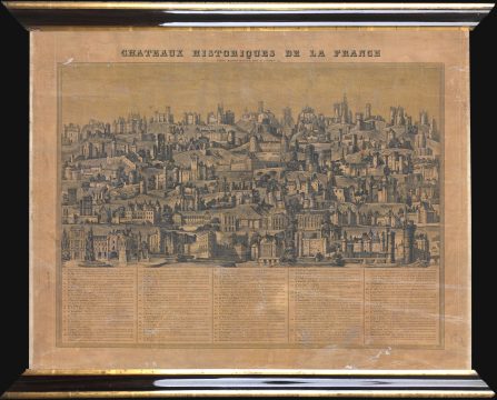 1840 Basset Comparative Chart of the Chateaux of France