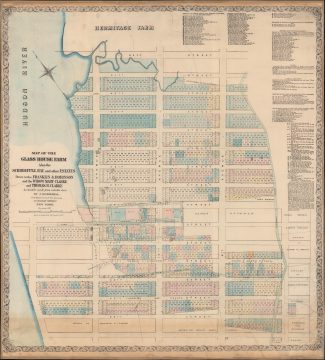 1873 John Holmes Cadastral Map of Chelsea and Hell's Kitchen (Manhattan), New York City