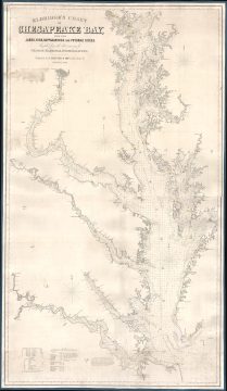 1868 Eldridge Nautical Chart or Map of the Chesapeake Bay