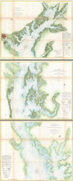 1857 U. S. Coast Survey Map of the Chesapeake Bay (3 parts)