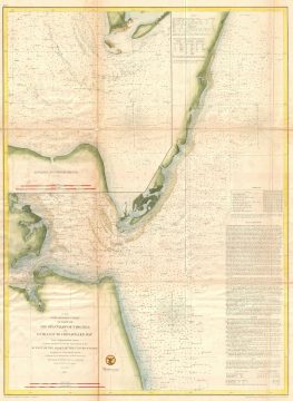 1855 U.S. Coast Survey Map of the Chesapeake Bay Entrance