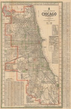 1930 Clason City Plan or Map of Chicago, Illinois