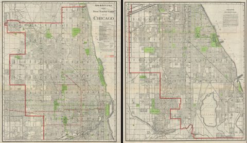 1910  Rand McNally Map of Chicago, Illinois