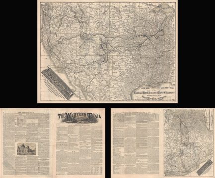 1881 Chicago, Rock Island and Pacific Railroad Map of the United States