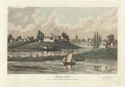 1929 Raoul Varin View 'Chicago in 1831'