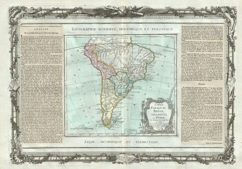 1786 Desnos and de la Tour Map of South America