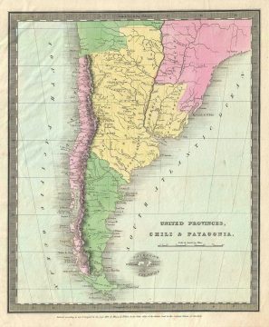 1833 Burr Map of Chile and Patagonia (Argentina)