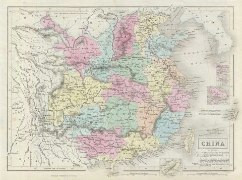 1851 Black Map of China