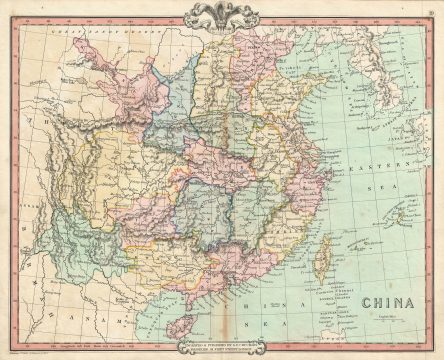 1850 Cruchley Map of China