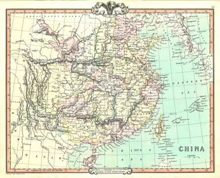 1852 Cruchley Map of China