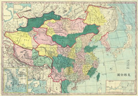 1880 Kishida Ginkaku Map of China and Korea