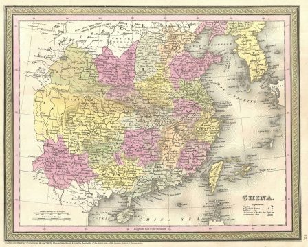 1854 Mitchell Map of China