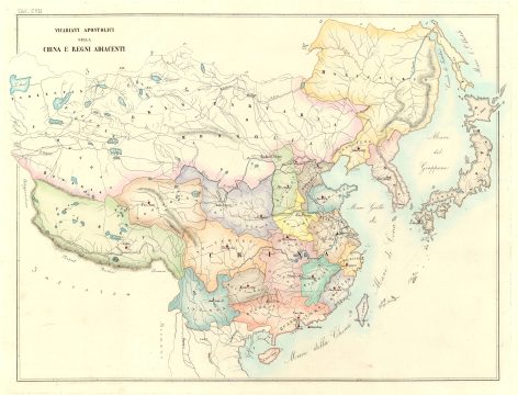1858 Petri Map of Catholic Dioceses in China