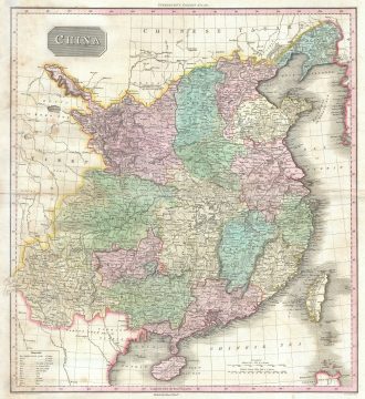 1818 Pinkerton Map of China (with Taiwan or Formosa)
