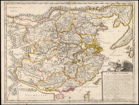 1656 / 1679 Sanson Map of China and Korea