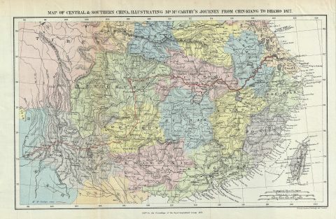 1879 Johnston Map of Central and Southern China