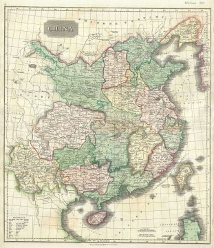 1817 Thomson Map of China and Taiwan (Formosa)
