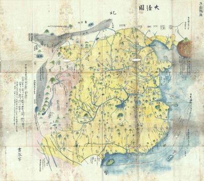 1800 Chinese Language Mauscript Map of China
