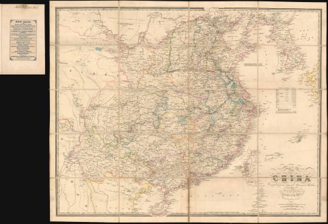 1840 Wyld Map of China (First Opium War) owned by Pottinger, 1st Gov. of Hong Kong