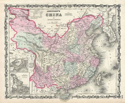 1861 Johnson Map of China