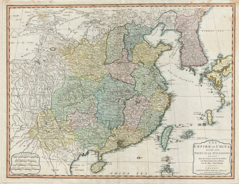 1794 Laurie and Whittle Map of China and Korea