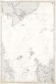1887 Admiralty Nautical Chart of Singapore, Malaya, Luzon, and the Mekong Delta