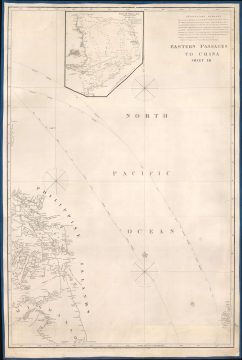 1828 Horsburgh Blueback Nautical Chart of Eastern Philippines (Mindanao, Leyte)