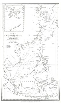 1818 Hall Map of East Asia and the Voyage of the HMS Alceste