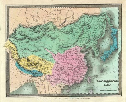 1835 Burr Map of China and Japan