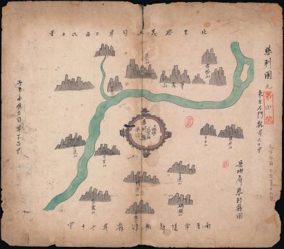 1869 Map of Cili County, Hunan, China