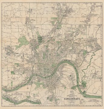 1928 Mendenhall Map of Cincinnati