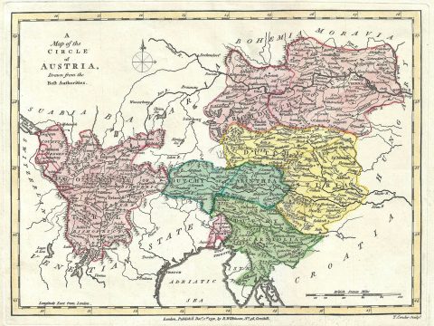 1791 Wilkinson Map of Austria