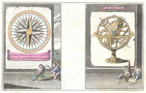 1748 Bowen Mariner’s Compass and Armillary Sphere