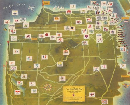 1949 Crocker First National Bank Pictorial Map of San Francisco, California
