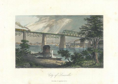 1872 Appleton View of the City of Louisville, Kentucky