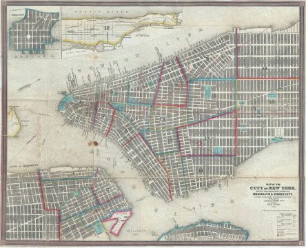 1850 Ensign and Thayer Map of New York City