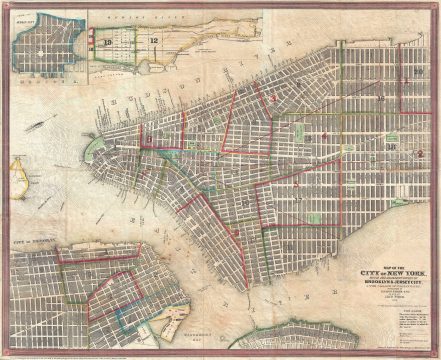 1853 Ensign and Thayer City Map or Plan of New York City