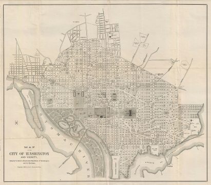 1888 Keim Map or Plan of Washington D.C.