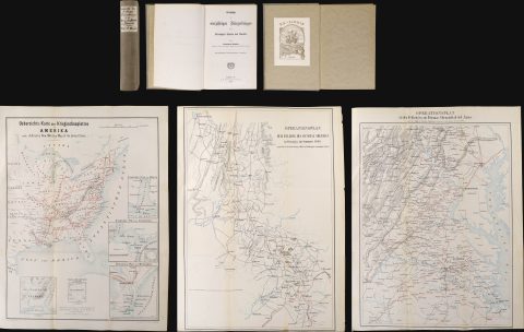 1865 Sander Book and Maps on U.S. Civil War, First Edition