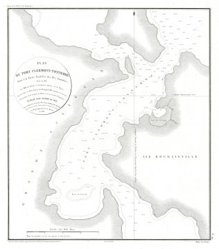1828 Tardieu Map of Siantan Island, Anambas Islands Regency, Riau Archipelago, Indonesia