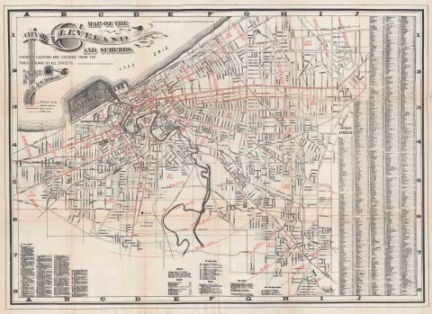1882 Morse City Map or Plan of Cleveland, Ohio