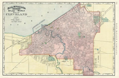 1891 Rand McNally Map of Cleveland, Ohio