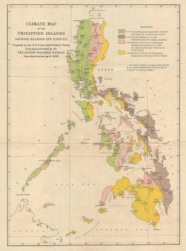 1925 U.S. Coast and Geodetic Survey Climate Map of the Philippines