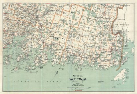 1910 Walker Map of the Coast of Maine