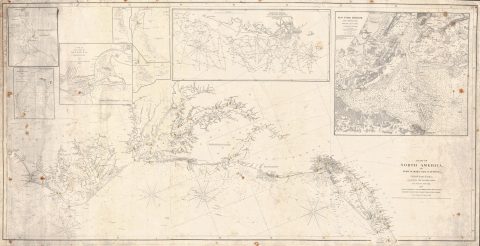 1846 Blunt Blueback Nautical Chart of the Atlantic Coast of the United States