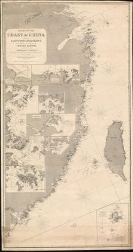 1864 Purdy Nautical Chart / Map of the Coast of China (Hong Kong, Taiwan)