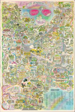 1982 Blissberger Pictorial Promotional View of Coconut Grove, Miami, Florida