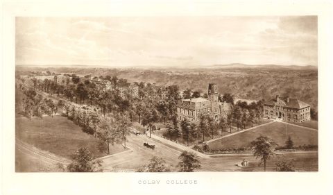 1909 Richard Rummel Sepia View of Colby College